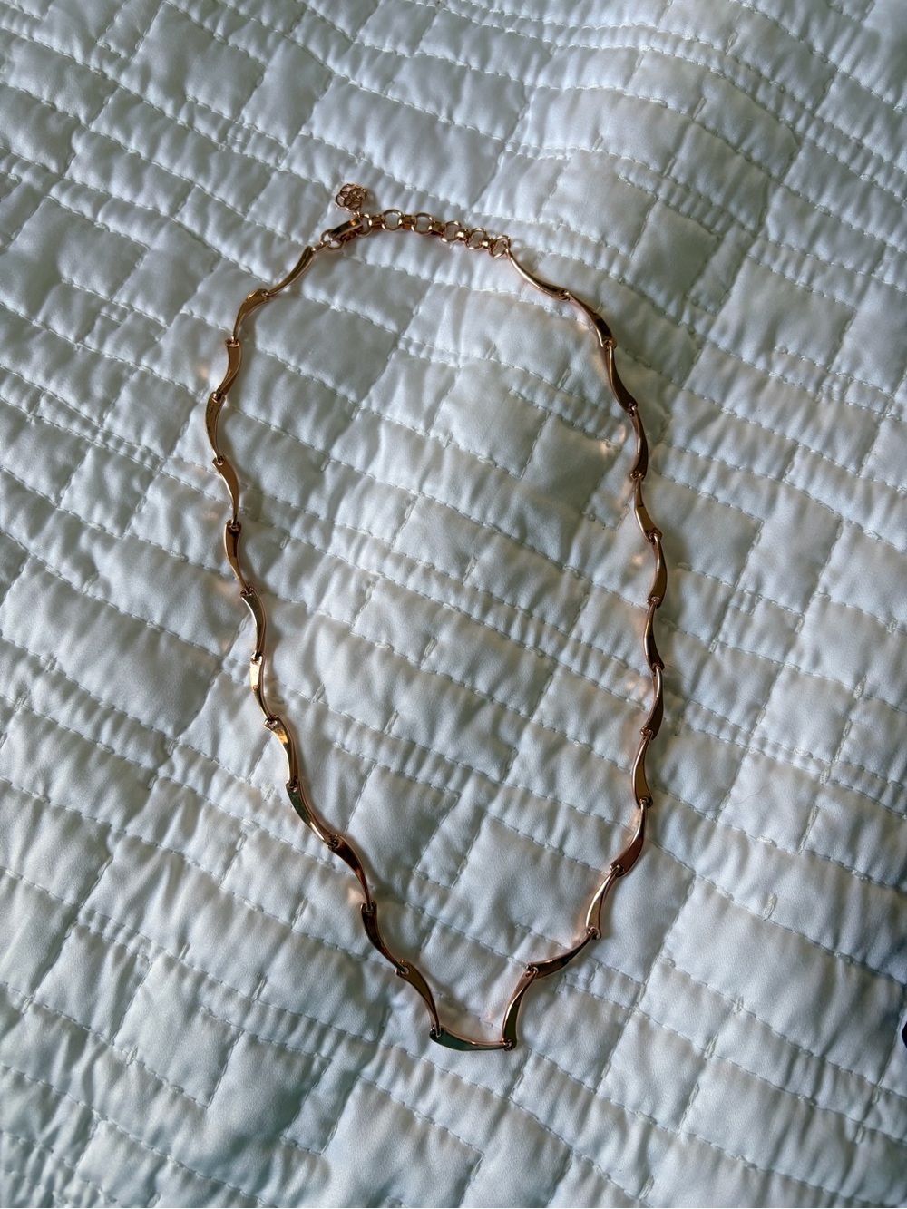 Kendra Scott Rose Gold Wavy Link Necklace